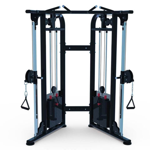 Image of Muscle D 88” Dual Adjustable Pulley Functional Trainer Gym Machine - Barbell Flex