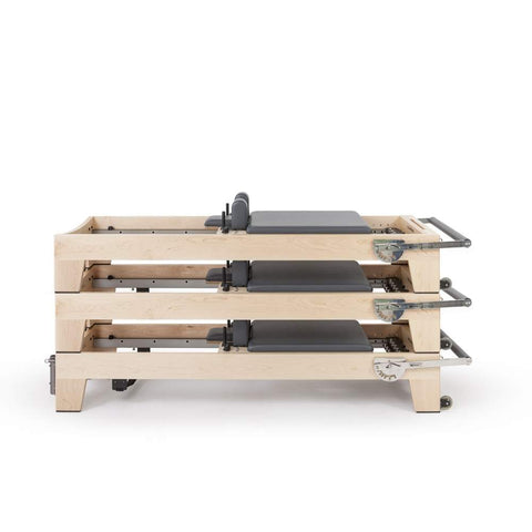 Image of Elina Pilates Elite Wood Reformer with Tower - Barbell Flex