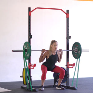 Sunny Health & Fitness Power Zone Squat Stand - Barbell Flex