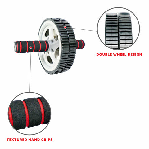 Image of Sunny Health & Fitness Ab Roller Exercise Wheel - Barbell Flex