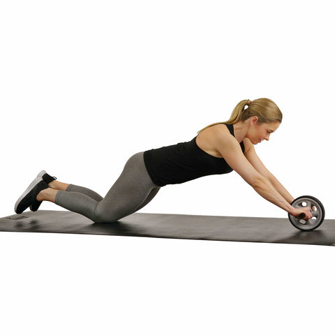 Image of Sunny Health & Fitness Ab Roller Exercise Wheel - Barbell Flex