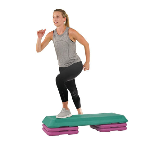 Image of Sunny Health & Fitness Deluxe Aerobic Step - Barbell Flex