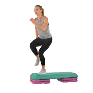 Sunny Health & Fitness Deluxe Aerobic Step - Barbell Flex