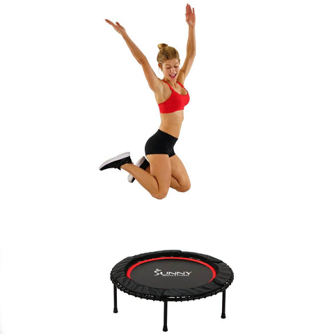 Image of Sunny Health & Fitness Exercise Trampoline Rebounder - Barbell Flex