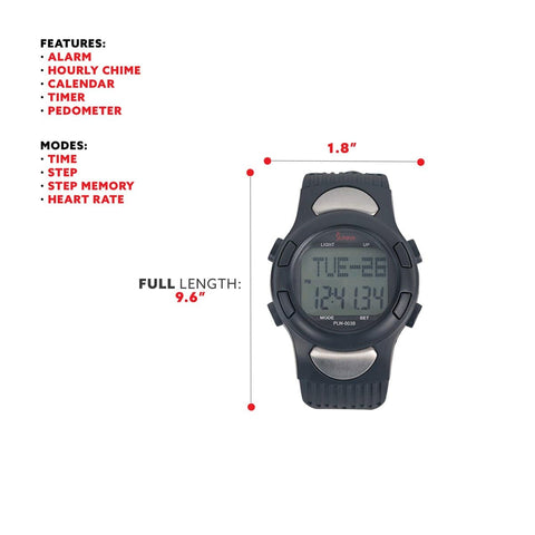Image of Sunny Health & Fitness Pedometer Wrist Watch - Barbell Flex
