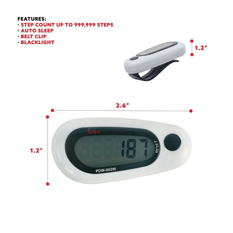 Sunny Health & Fitness Simple 3D Pedometer - Barbell Flex