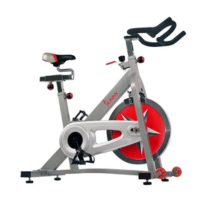 Sunny Health & Fitness 40 lb Flywheel Chain Drive Pro Indoor Cycling Exercise Bike - Barbell Flex