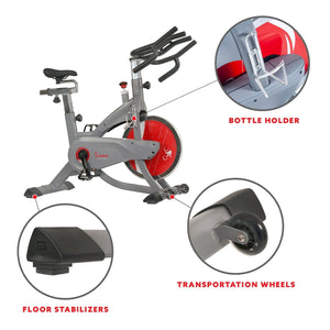 Sunny Health & Fitness AeroPro Indoor Cycling Bike - Barbell Flex