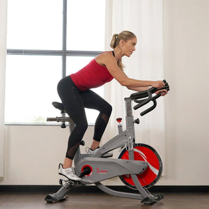 Sunny Health & Fitness AeroPro Indoor Cycling Bike - Barbell Flex