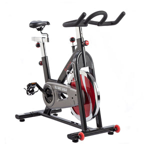 Sunny Health & Fitness Belt Drive Indoor Cycling Bike with Heavy 49 LB Flywheel - Barbell Flex