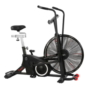 Sunny Health & Fitness Exercise Fan Bike w/ Heart Rate Compatibility - Tornado LX - Barbell Flex