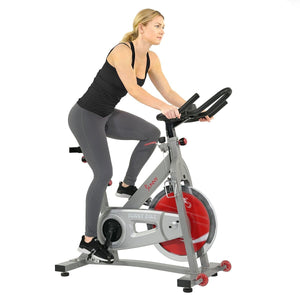Sunny Health & Fitness Pro II Indoor Cycling Bike with Device Mount and Advanced Display - Barbell Flex
