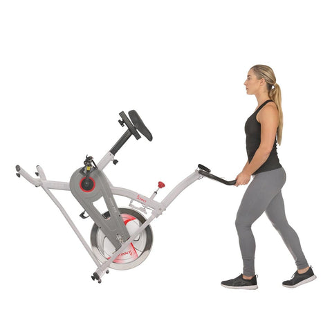 Image of Sunny Health & Fitness Indoor Cycling Bike with Magnetic Resistance - Barbell Flex