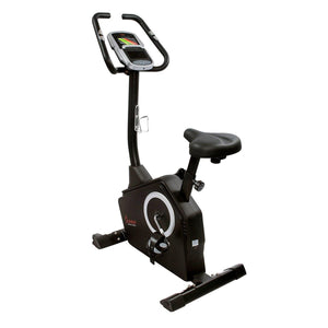 Sunny Health & Fitness Magnetic Upright Exercise Bike with Programmable Monitor and Pulse Rate Monitoring - Barbell Flex