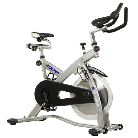 Image of Sunny Health & Fitness Sabre Cycle Exercise Bike - Magnetic Belt Drive Commercial Indoor Cycling Bike - Barbell Flex