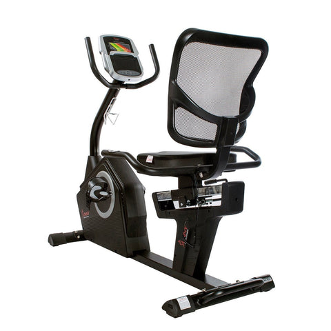 Image of Sunny Health & Fitness Stationary Recumbent Bike w/ Programmable Display, 16 Level Magnetic Resistance & iPad/Device Holder - Barbell Flex