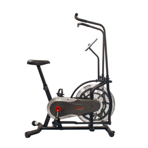 Sunny Health & Fitness Zephyr Air Bike, Fan Exercise Bike w/ Unlimited Resistance, Adjustable Handlebars - Barbell Flex