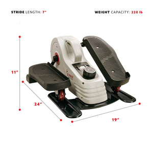 Sunny Health & Fitness Magnetic Under Desk Elliptical Peddler Exerciser - Barbell Flex
