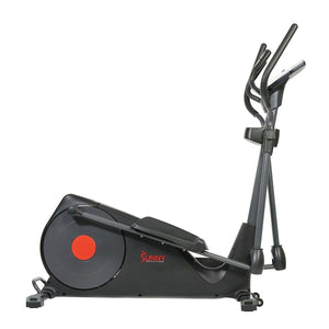 Sunny Health & Fitness Pre-Programmed Elliptical Trainer, 18 inch Stride - Barbell Flex