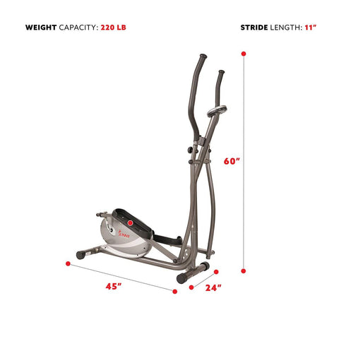 Image of Sunny Health & Fitness Magnetic Elliptical Trainer - Barbell Flex