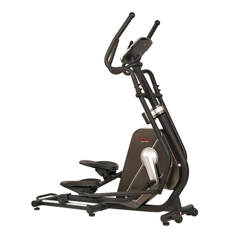 Image of Sunny Health & Fitness Magnetic Elliptical Machine w/ Device Holder, LCD Monitor and Heart Rate Monitoring - Circuit Zone - Barbell Flex