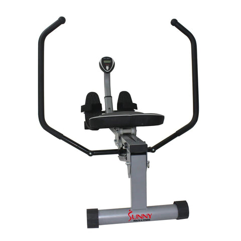 Image of Sunny Health & Fitness Rowing Machine with Full Motion Arms - Barbell Flex