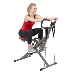 Sunny Health & Fitness Row-N-Ride PRO Squat Assist Trainer - Barbell Flex