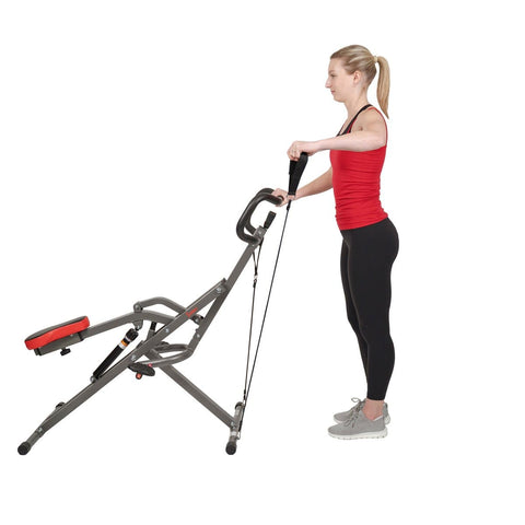 Image of Sunny Health & Fitness Row-N-Ride PRO Squat Assist Trainer - Barbell Flex