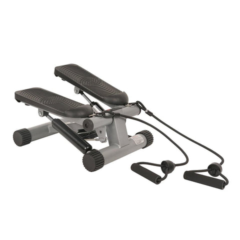 Image of Sunny Health & Fitness Mini Stepper Step Machine w/ Resistance Bands and LCD Monitor - Barbell Flex