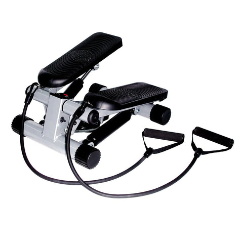 Image of Sunny Health & Fitness Mini Stepper Step Machine w/ Resistance Bands and LCD Monitor - Barbell Flex