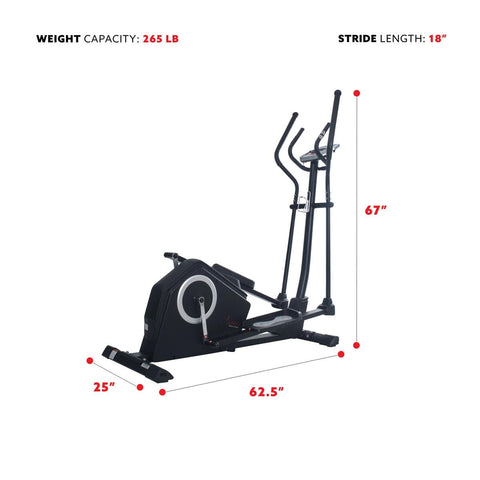 Image of Sunny Health & Fitness Programmable Cardio Elliptical Trainer - Barbell Flex