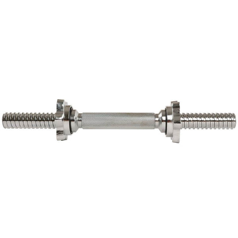 Image of Products Sunny Health & Fitness 14 in Threaded Chrome Dumbbell Bar Pairs w/ Ring Collars - Barbell Flex