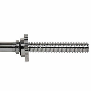 Sunny Health & Fitness 47 in Threaded Chrome Curl Bar w/ Ring Collars - Barbell Flex