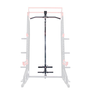 Sunny Health & Fitness Lat Pull Down Attachment Pulley System for Power Racks - Barbell Flex