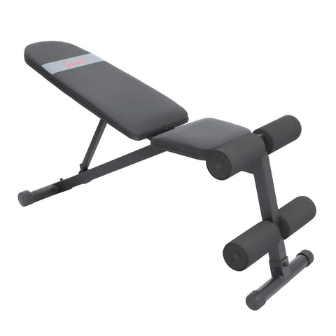 Image of Sunny Health & Fitness Adjustable Incline / Decline Weight Bench - Barbell Flex