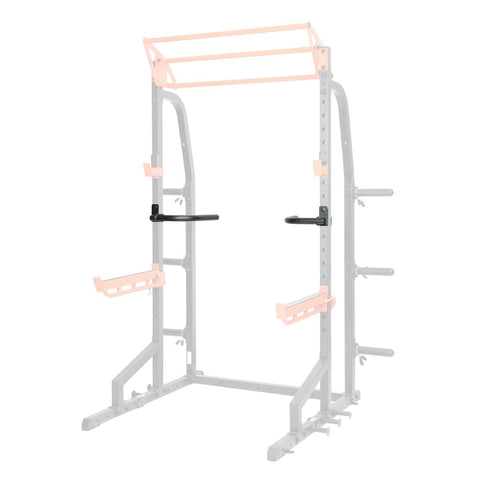 Image of Sunny Health & Fitness Dip Bar Attachment for Power Racks and Cages - Barbell Flex