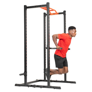 Sunny Health & Fitness Dip Bar Attachment for Power Racks and Cages - Barbell Flex