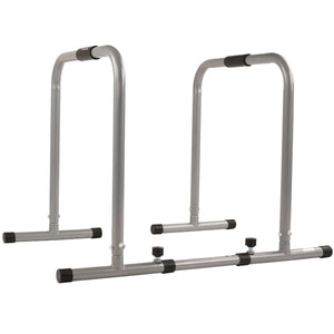 Sunny Health & Fitness Dip Stand Station Fitness Bar w/ Safety Connector - Barbell Flex