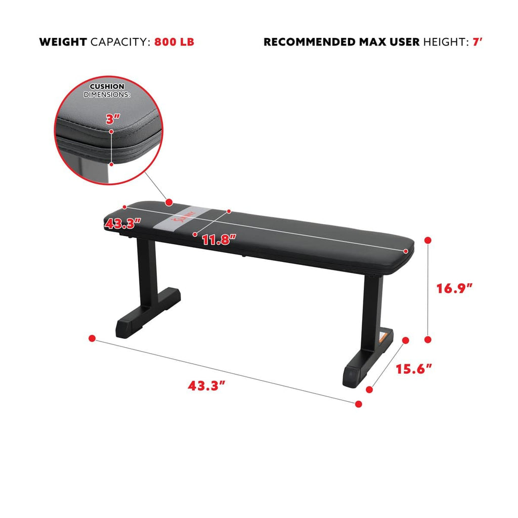  CAP Barbell Flat Weight Bench, Black : Sports & Outdoors