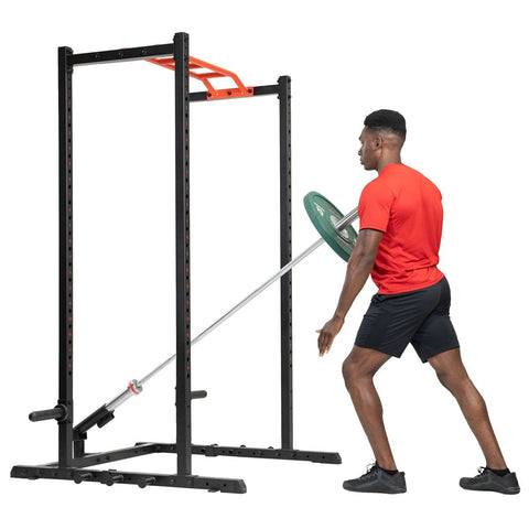 Image of Sunny Health & Fitness Landmine Attachment for Power Racks and Cages - Barbell Flex