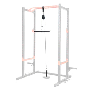Sunny Health & Fitness Lat Pulldown Attachment for Power Racks and Cages - Barbell Flex