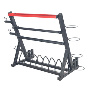 Sunny Health & Fitness All-In-One Weights Storage Rack Stand - Barbell Flex
