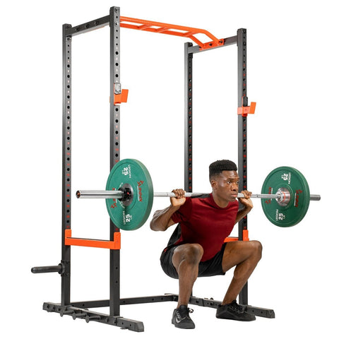 Image of Sunny Health & Fitness Power Zone Power Cage Strength Rack - Barbell Flex