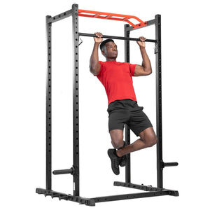 Sunny Health & Fitness Pull Up Bar Attachment for Power Racks and Cages - Barbell Flex