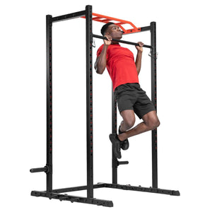 Sunny Health & Fitness Pull Up Bar Attachment for Power Racks and Cages - Barbell Flex