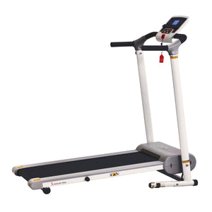 Sunny Health & Fitness Easy Assembly Folding Treadmill w/ LCD Display - Barbell Flex