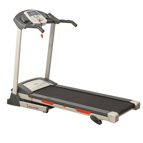 Image of Sunny Health & Fitness Electric Treadmill w/ 9 Programs, Manual Incline, Easy Handrail Controls & Preset Button Speeds - Barbell Flex