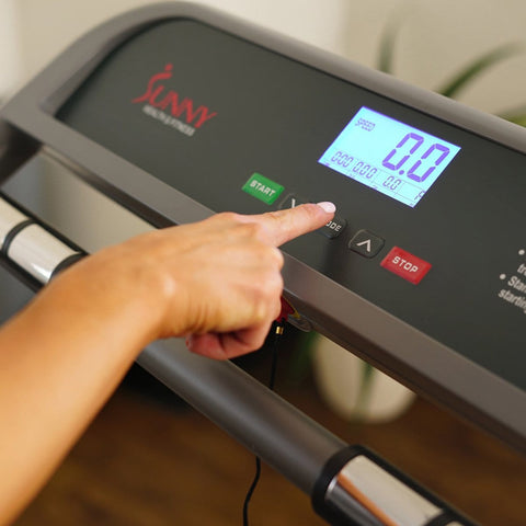 Image of Sunny Health & Fitness Foldable Walking Treadmill - Barbell Flex