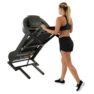 Sunny Health & Fitness Heavy Duty Durable Treadmill with 350 LB Capacity - Barbell Flex