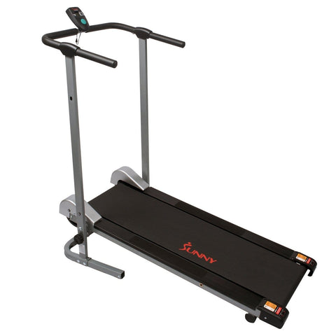 Image of Sunny Health & Fitness Manual Walking Treadmill - Barbell Flex